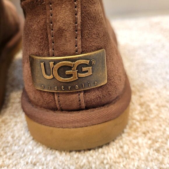 Women's UGG Australia Upside 5163 Suede Sheepskin Lace Up Tall Boots Size 6 - Picture 6 of 7